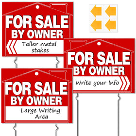 Cyrico FSBO yard sign double-sided for curb visibility and easy reading
