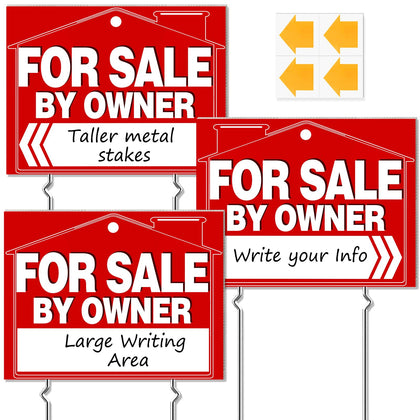 Cyrico FSBO yard sign double-sided for curb visibility and easy reading