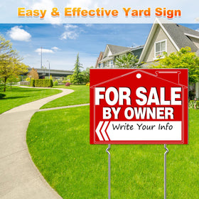 Cyrico durable FSBO sign set suitable for real estate and private sales