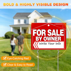 Cyrico weather-resistant yard sign in 4mm corrugated plastic withstands outdoor conditions