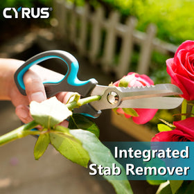 CYRUS stainless steel blades resist corrosion for long-lasting pruning