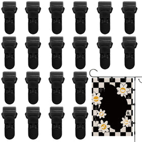 CYUXING 20Pcs garden flag clips securing outdoor flags on pole