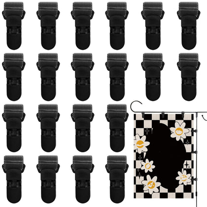 CYUXING 20Pcs garden flag clips securing outdoor flags on pole