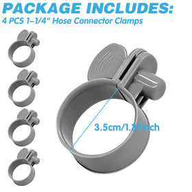 CYUXING clamps installed on 1-1/4 inch hoses ensure watertight connections