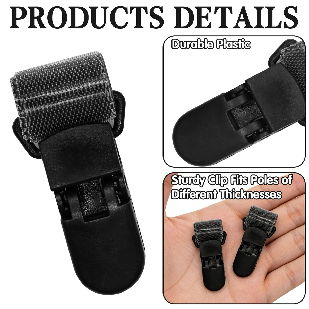 CYUXING clips install quickly without tools on standard rods