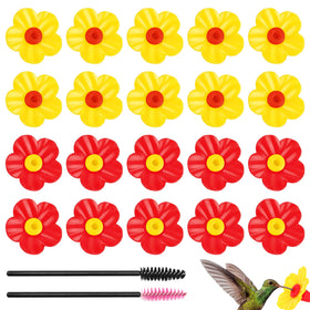 CYUXING red replacement flower for hummingbird feeder, durable and vibrant for outdoor feeding