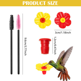 CYUXING yellow replacement flower for hummingbird feeder, bright attractant for garden birds