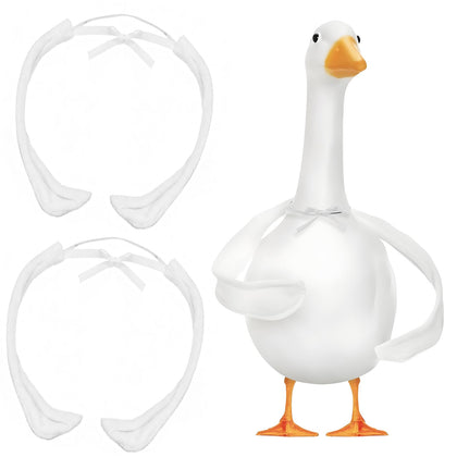 CYUXING poseable goose wings with bendable wire for customizable porch goose displays.