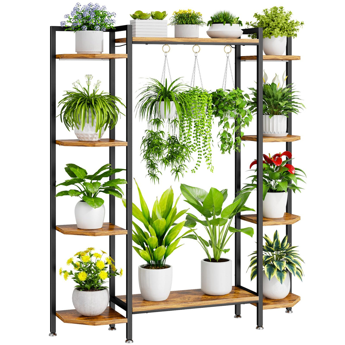 CYXPHION C1 heavy-duty load capacity supports multiple potted plants