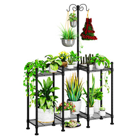 CYXPHION plant holder rack helps organize greenery while keeping pathways clear.