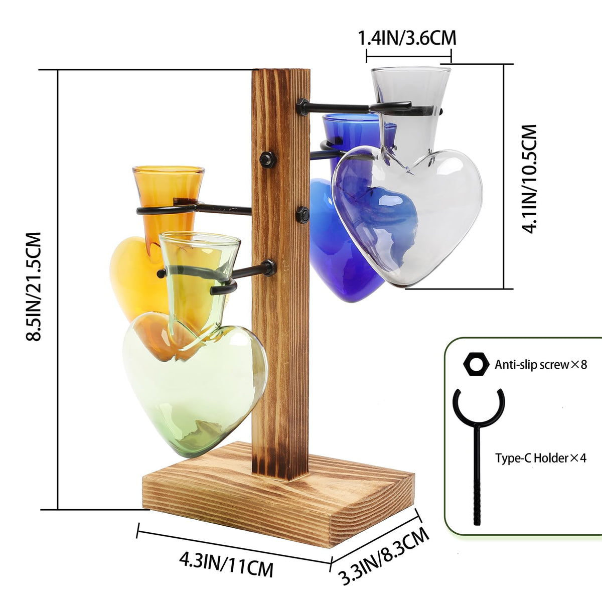 CYZglass colored glass vase adds bright visual appeal to any room