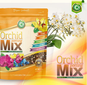 Cz Garden Supply Fresh Fir Bark aroma enhances workspace for orchid care.