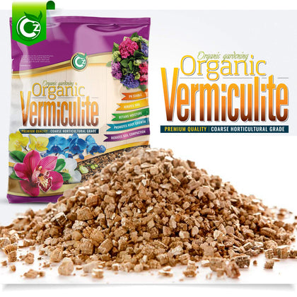 Cz Garden Supply coarse vermiculite 4L bag improves aeration and moisture retention for potted plants
