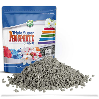 Cz Garden Supply triple super phosphate 0-46-0 bag for nutrient boost to flowering plants