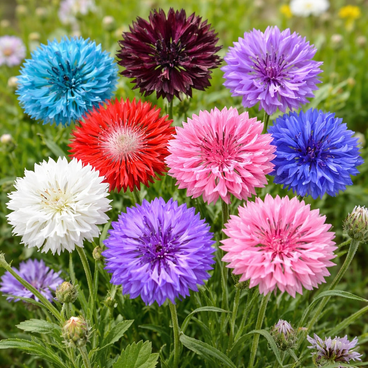 CZ Grain 1780 Mix Bachelor Button seeds pack for easy garden color and pollinator support.