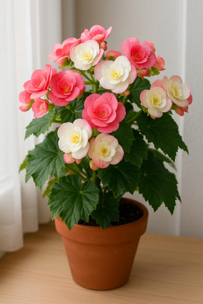 CZ Grain Begonia bulbs indoors 3-pack ready for vibrant winter color in containers.