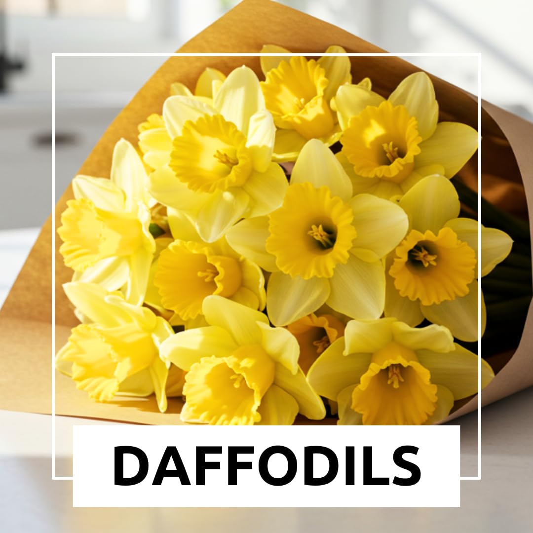 CZ Grain container planting of daffodils provides a cheerful patio centerpiece.