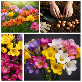 CZ Grain Freesia bulbs in packaging ready for shipment from CZ Grain.