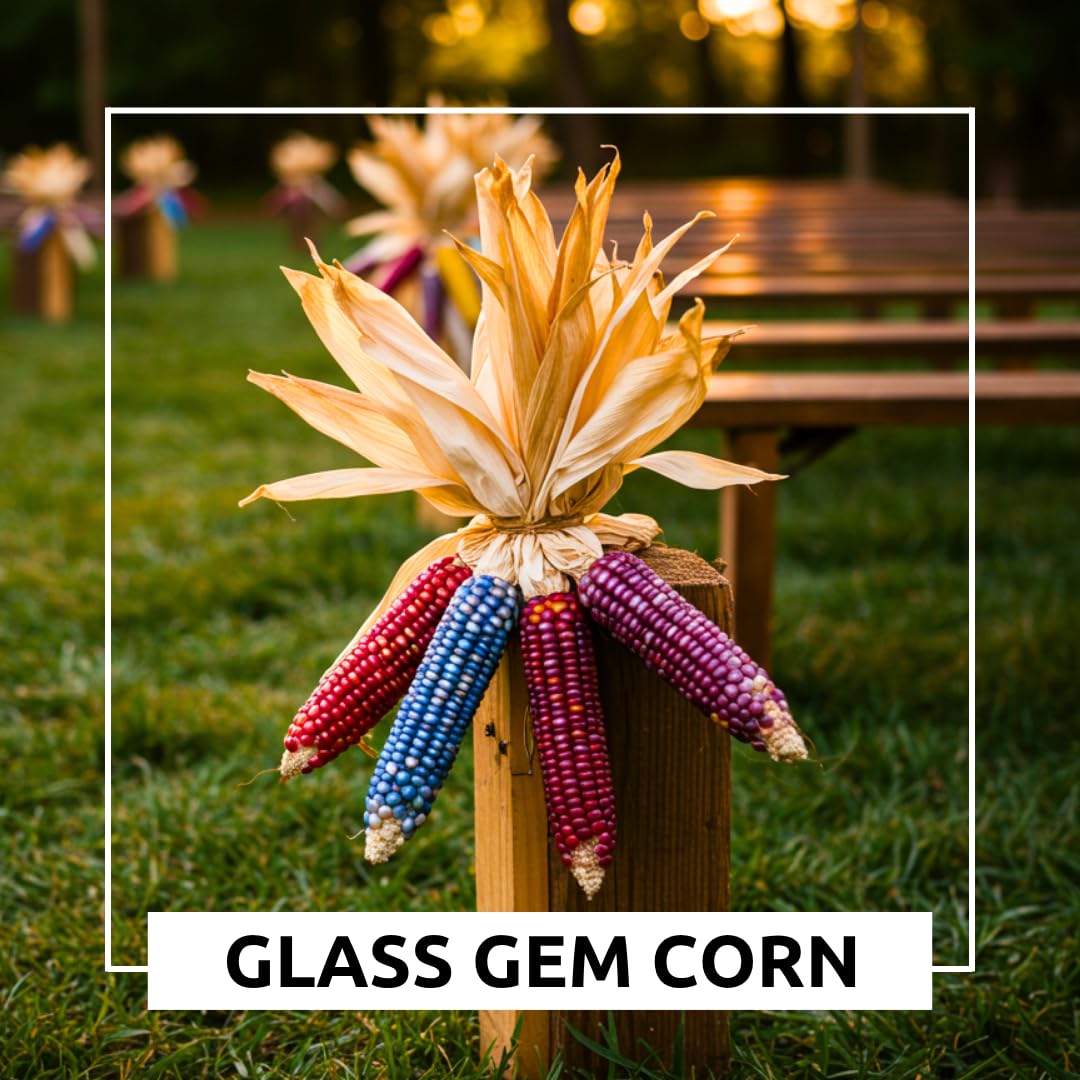 CZ Grain Glass Gem ear cob displays bright, ornamental kernels