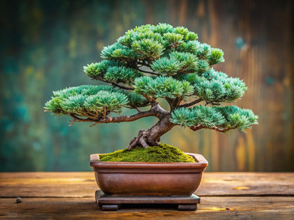 CZ Grain Mountain Juniper bonsai seed close-up of evergreen leaves for bonsai planning
