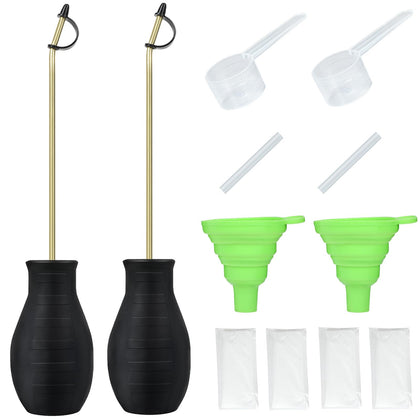 CZA Diatomaceous Earth Duster in hand for precise garden application.