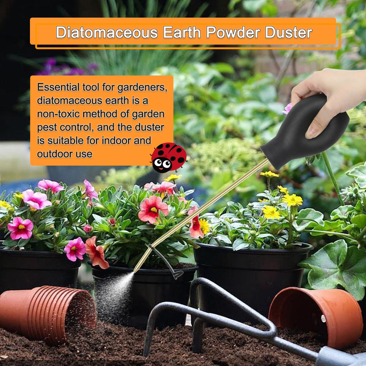 CZA Duster complete kit ready for organic gardening tasks.
