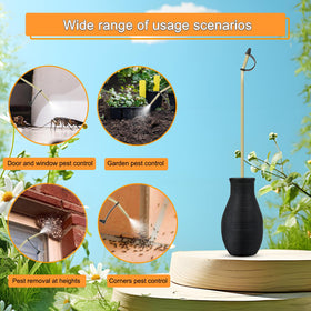 CZA Duster shown in garden setting for outdoor powder application.