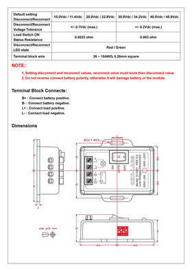 CZH-LABS LVD module suitable for solar and UPS applications to protect batteries.