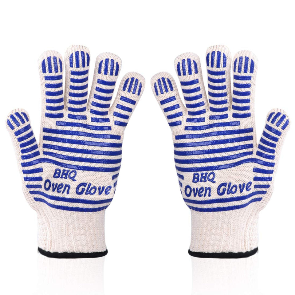czsyczzs extreme heat gloves blue front view for oven and grill