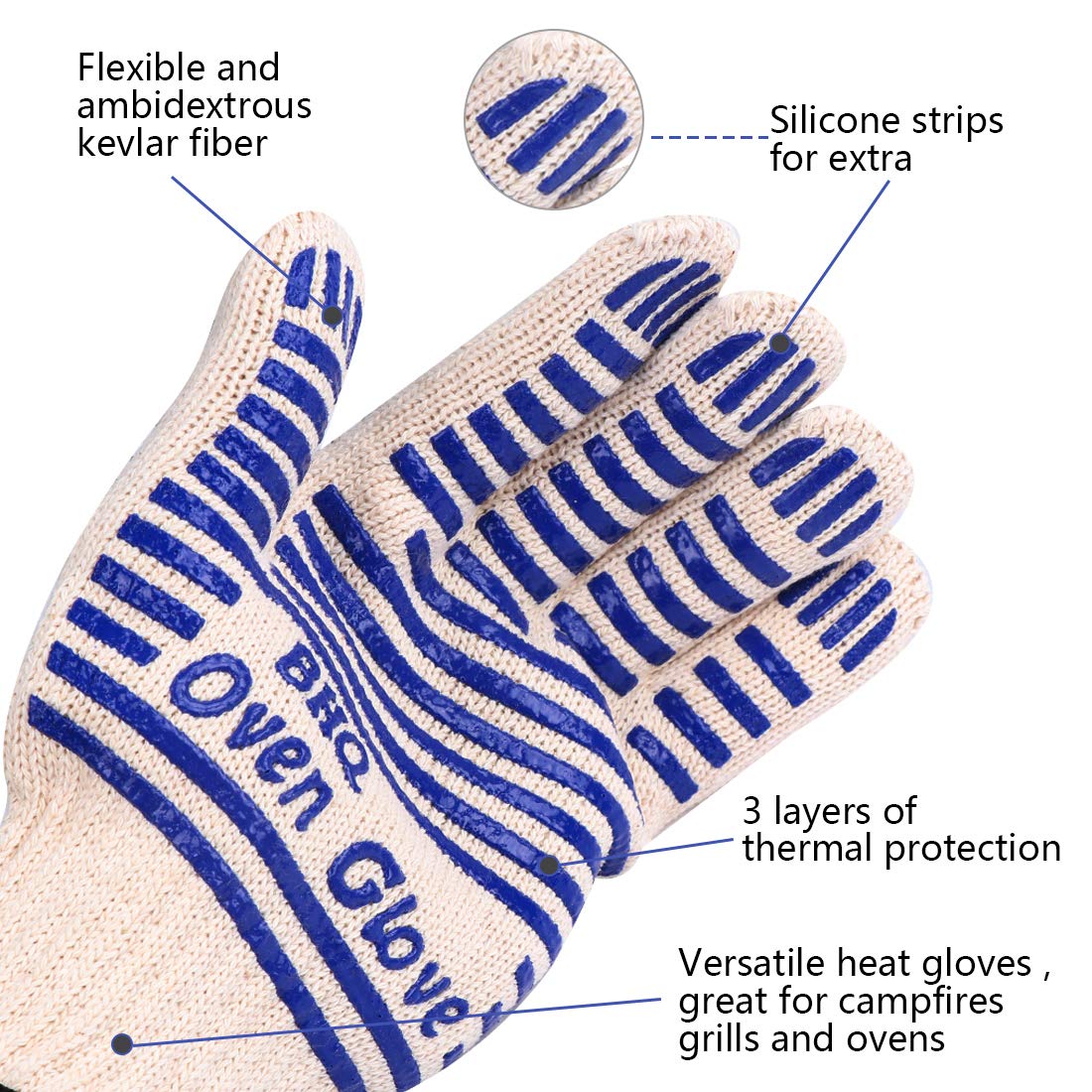 czsycz zs extreme heat gloves blue grip texture close-up for better dexterity