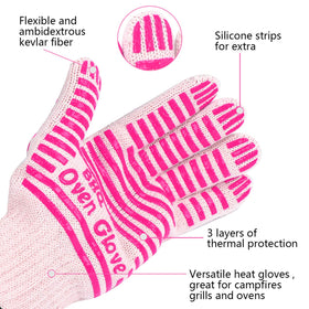 CZSYZCZS heat resistant material closeup on pink gloves