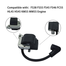 DABAZUALY compatibility image shows the coil fits Stihl FS38/FS46/FS45 trimmers.