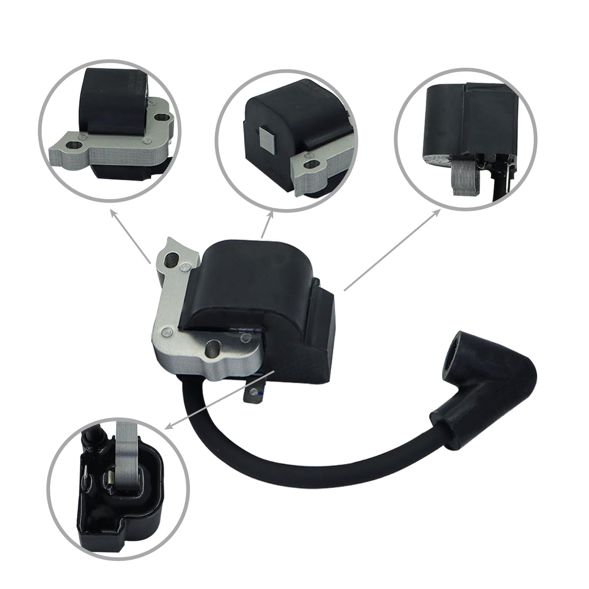 DABAZUALY package contents image displays 1 ignition coil and 1 spark plug for convenient replacement.
