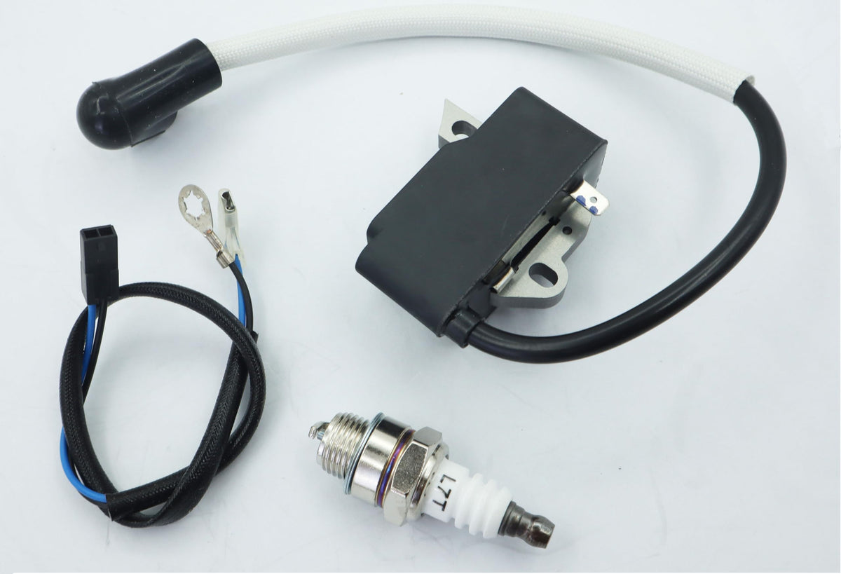 DABAZUALY packaging shows ignition module with spark plug for convenient setup.