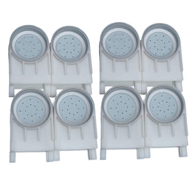 Dabkanna 8-pack hive entrance feeders with lids for clean, controlled feeding