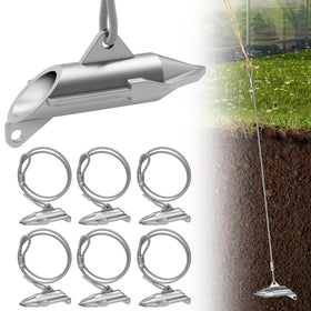 Dabolang ground earth anchor with duckbill and 30-inch cable secures tents and sheds reliably
