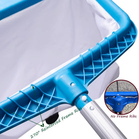 DABOVIN lightweight skimmer design reduces effort during pool cleaning.