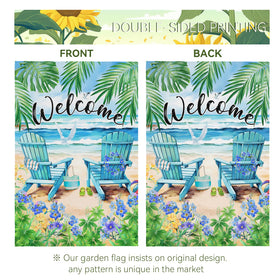 Dacawin Hawaii-inspired flag welcomes guests with tropical flair outdoors.
