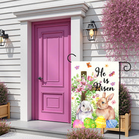 Dacawin He Is Risen Easter flag designed for durable outdoor use