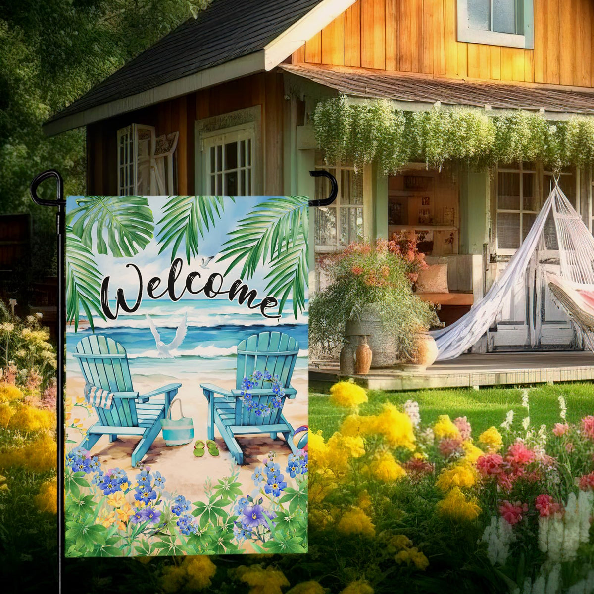 Dacawin polyester weather-resistant fabric flag, fade-resistant design stands up to sun and wind.