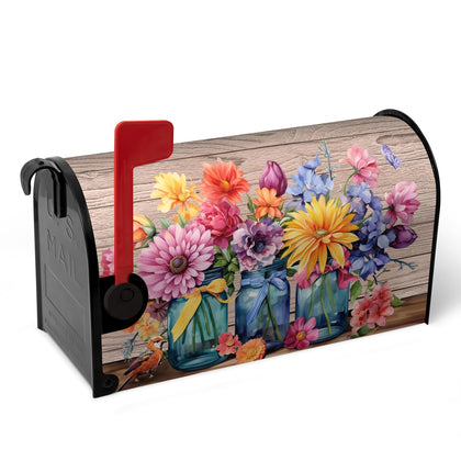 Dacawin spring floral mailbox cover with butterfly-daisy pattern enhances curb appeal