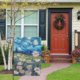 Dacawin Spring garden welcome flag adds artistic charm to porches and patios.