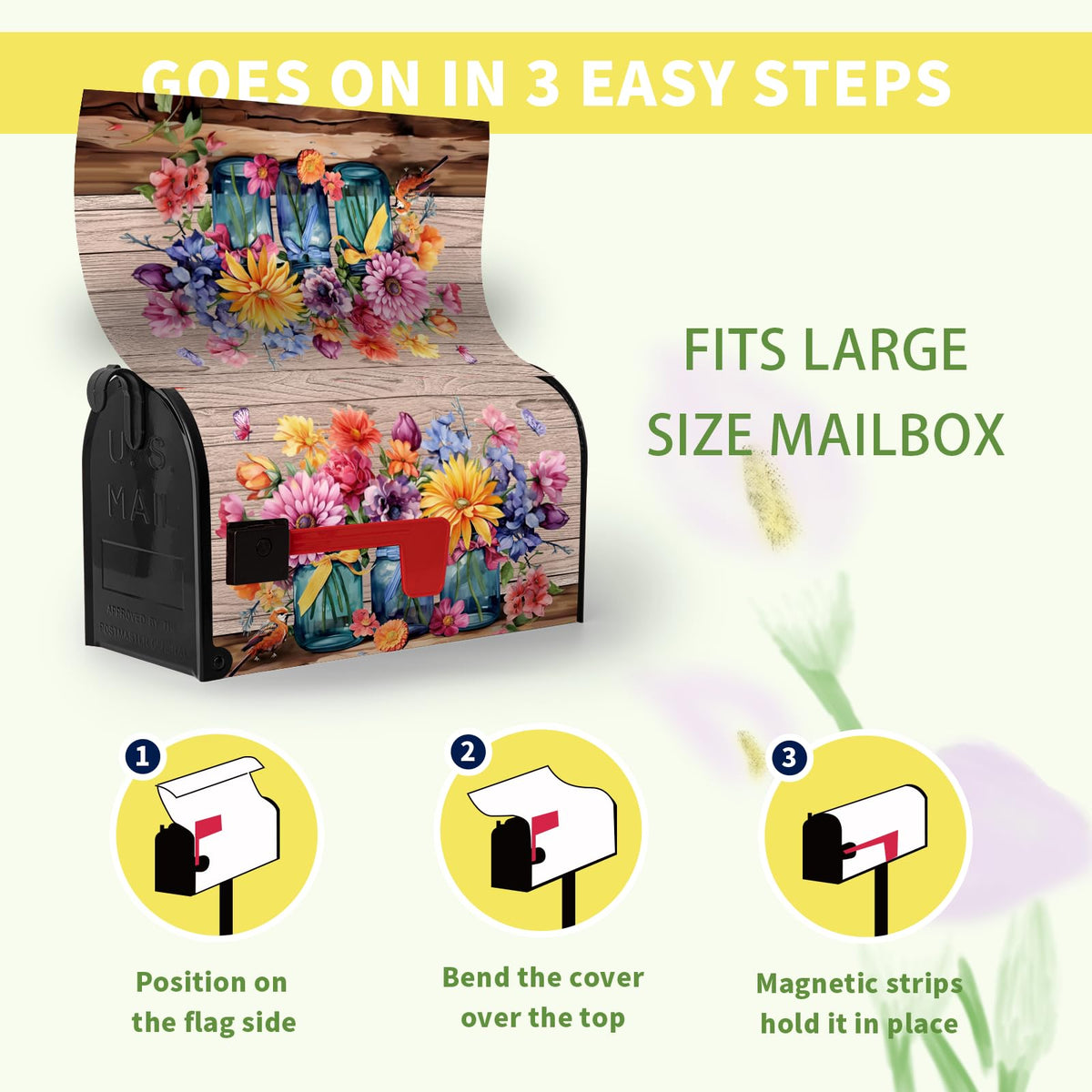 Dacawin fade-resistant outdoor mailbox cover protects colors from sun