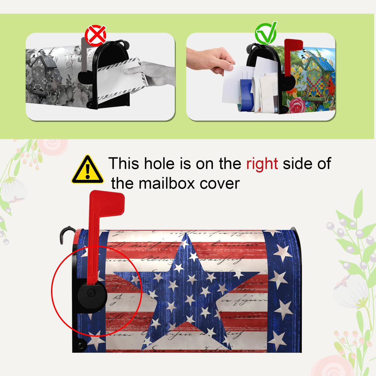 Dacawin waterproof Oxford cloth mailbox cover protects against rain and sun.