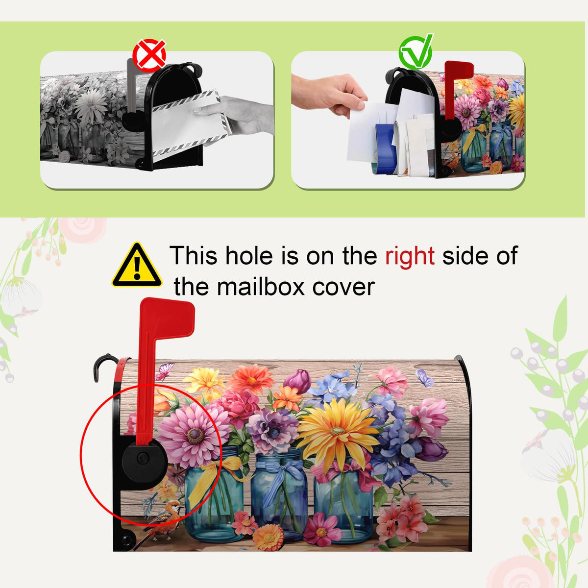 Dacawin waterproof oxford mailbox cover designed for outdoor durability