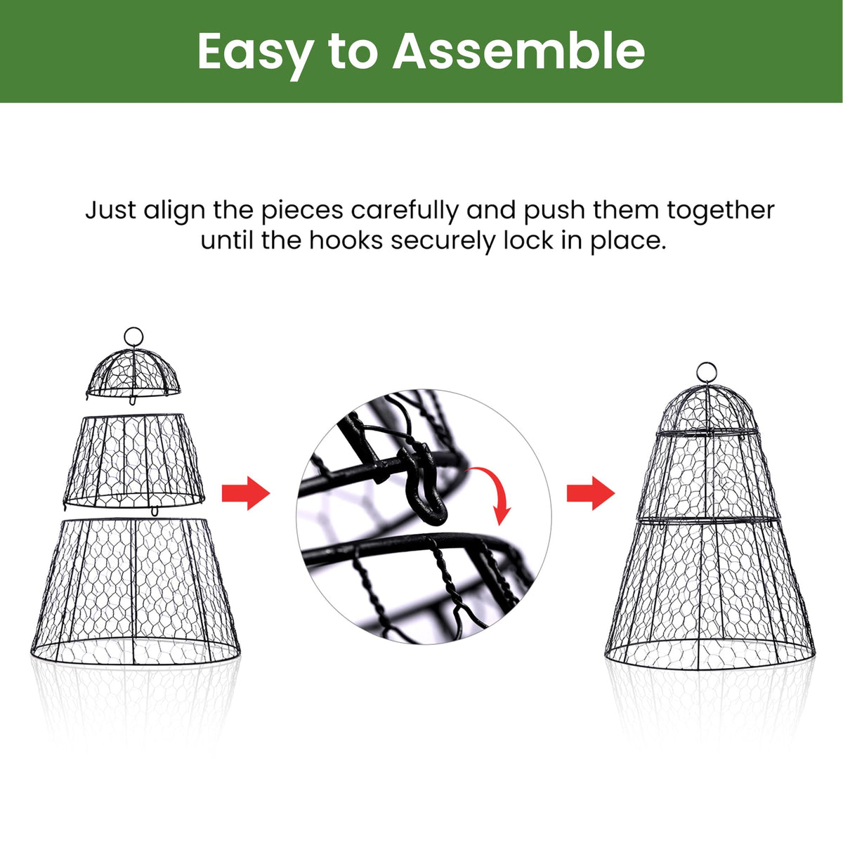 Gardening gloves protect hands during setup and maintenance