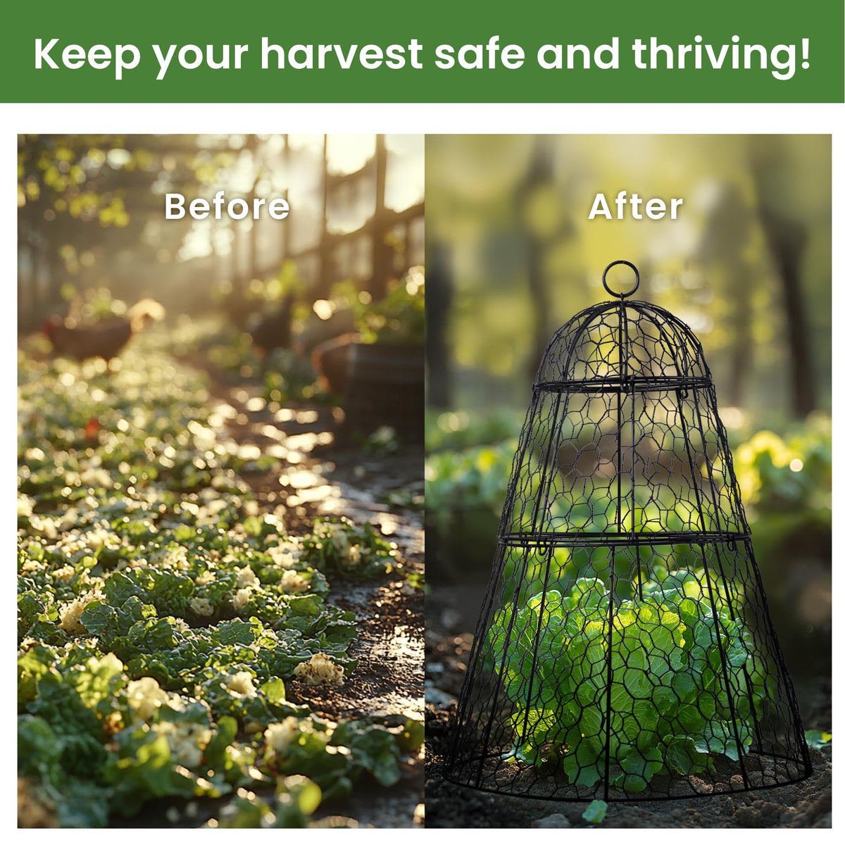 Ideal for shielding large plants and flowers from garden pests