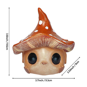 DAECHAO mushroom garden gnome figurine enhances fairy garden scenes