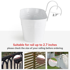 Dahey detachable hooks feature for flexible mounting on rails or fences.
