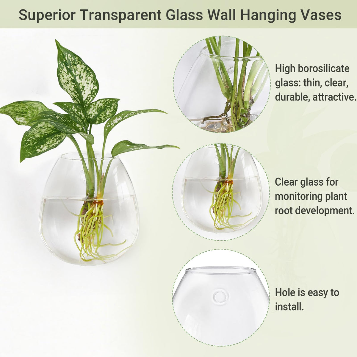 Dahey minimalist wall-hanger planters ideal for home or office decor.